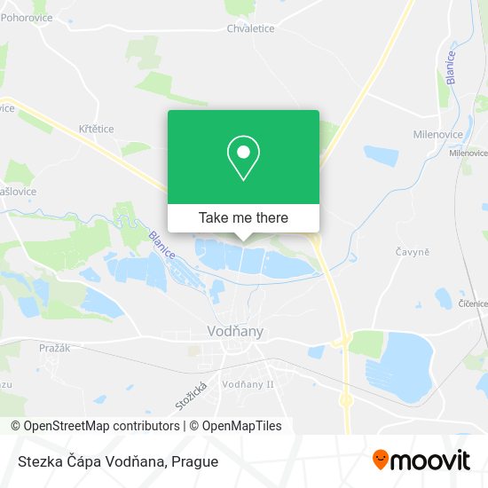 Stezka Čápa Vodňana map