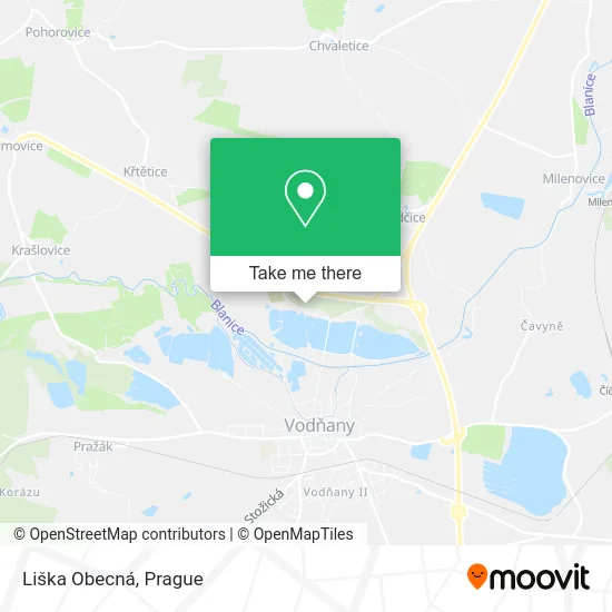 Карта Liška Obecná