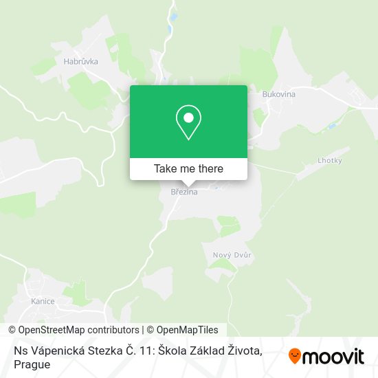 Ns Vápenická Stezka Č. 11: Škola Základ Života map