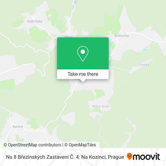 Ns 8 Březinských Zastavení Č. 4: Na Kozinci map