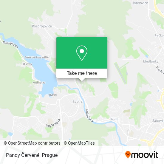 Pandy Červené map