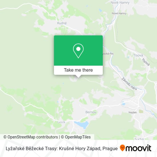 Lyžařské Běžecké Trasy: Krušné Hory Západ map