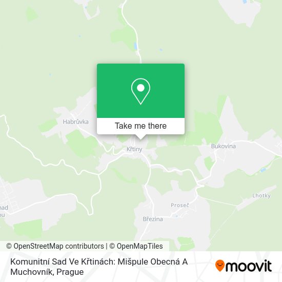 Komunitní Sad Ve Křtinách: Mišpule Obecná A Muchovník map