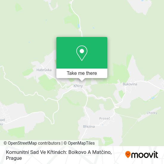 Komunitní Sad Ve Křtinách: Boikovo A Matčino map