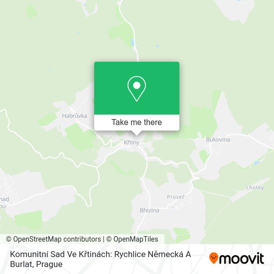 Komunitní Sad Ve Křtinách: Rychlice Německá A Burlat map