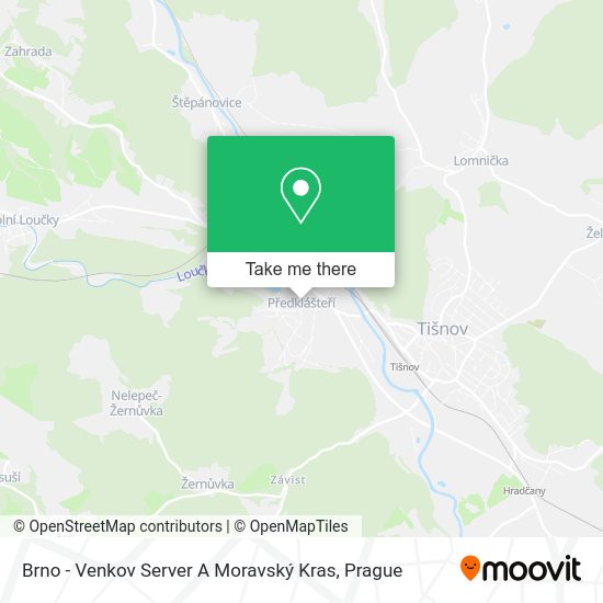 Brno - Venkov Server A Moravský Kras map