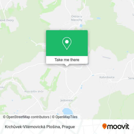 Krchůvek-Vilémovická Plošina map