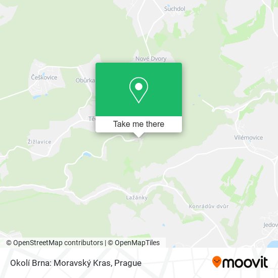 Okolí Brna: Moravský Kras map
