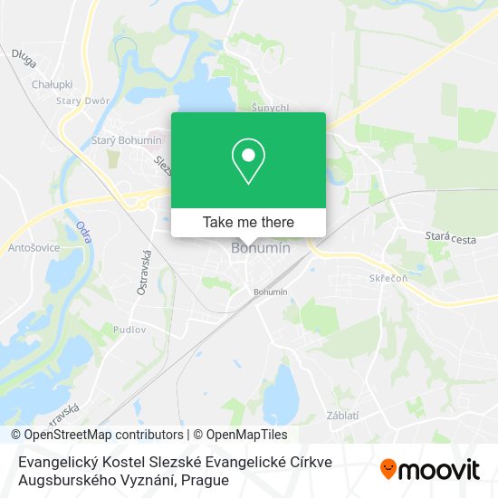 Evangelický Kostel Slezské Evangelické Církve Augsburského Vyznání map