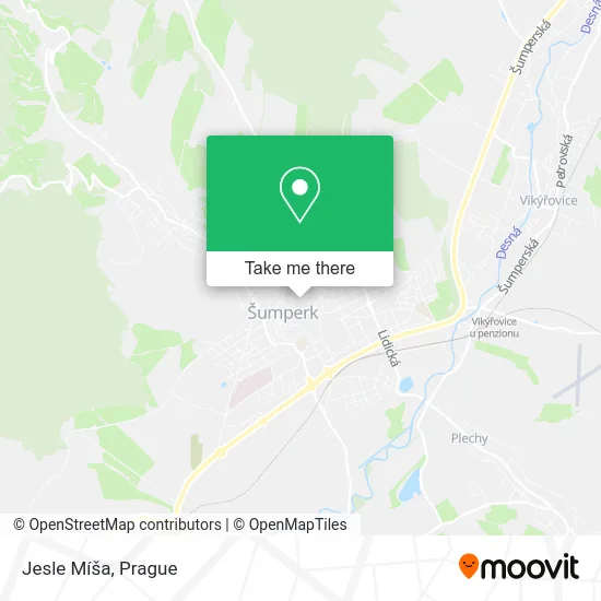 Карта Jesle Míša