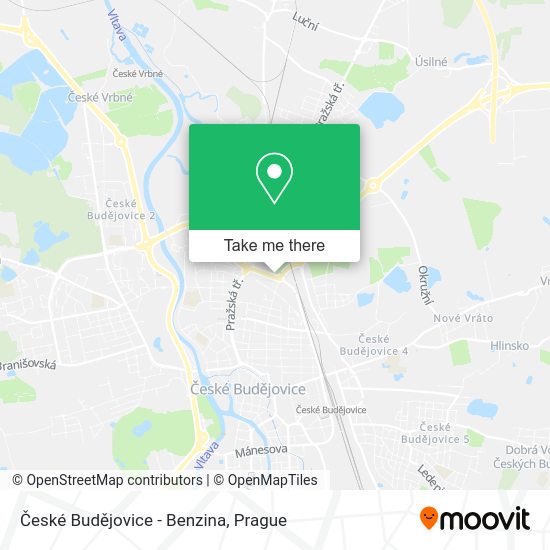 České Budějovice - Benzina map