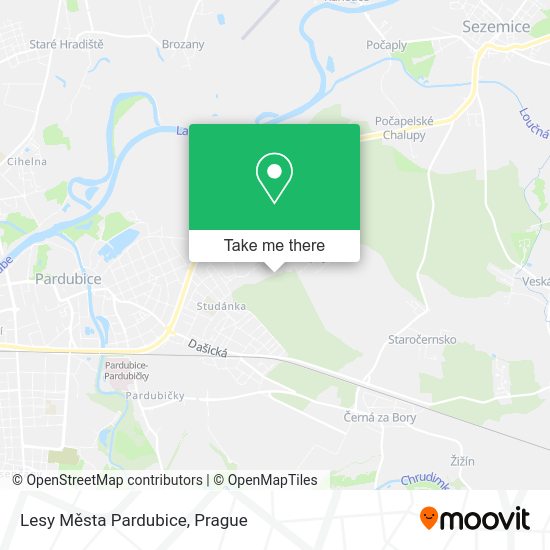 Lesy Města Pardubice map