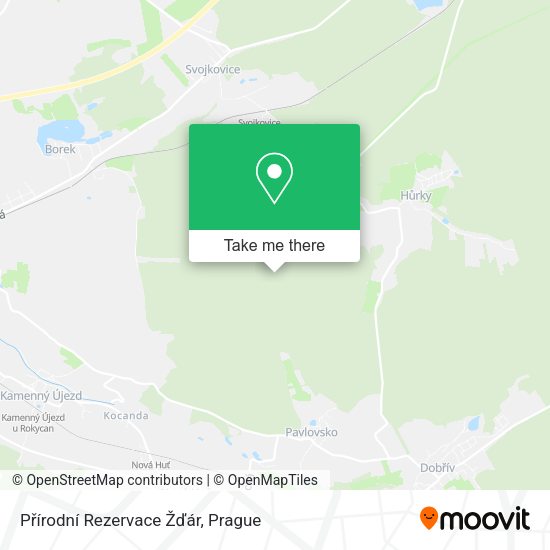 Přírodní Rezervace Žďár map