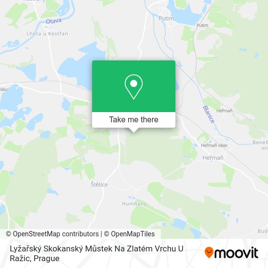 Lyžařský Skokanský Můstek Na Zlatém Vrchu U Ražic map