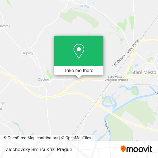 Zlechovský Smírčí Kříž map