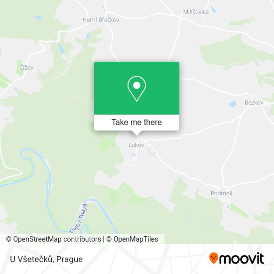 U Všetečků map