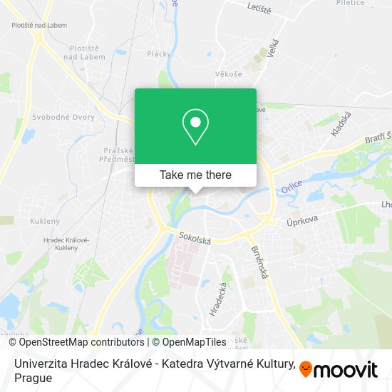 Univerzita Hradec Králové - Katedra Výtvarné Kultury map