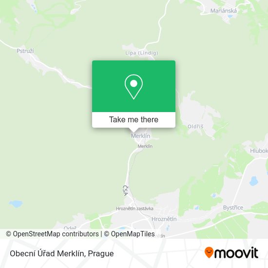 Obecní Úřad Merklín map