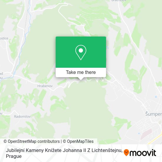 Jubilejní Kameny Knížete Johanna II Z Lichtenštejnu map