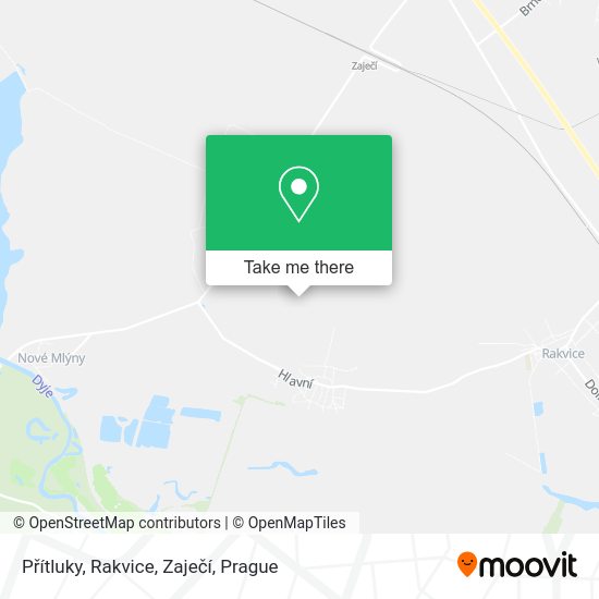 Přítluky, Rakvice, Zaječí map