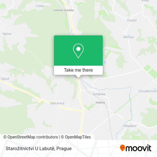 Starožitnictví U Labutě map