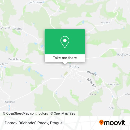 Domov Důchodců Pacov map