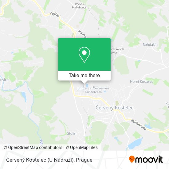 Červený Kostelec (U Nádraží) map