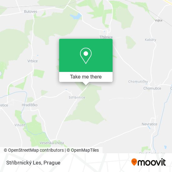 Stříbrnický Les map