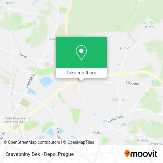Карта Stavebniny Dek - Depo