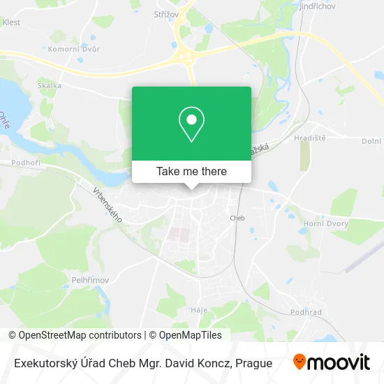 Exekutorský Úřad Cheb Mgr. David Koncz map
