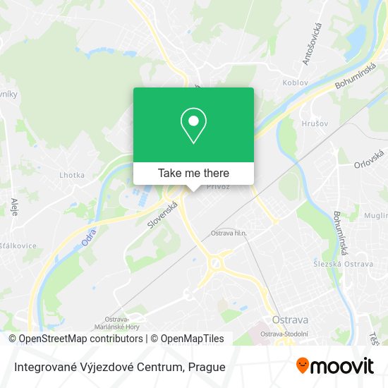 Карта Integrované Výjezdové Centrum