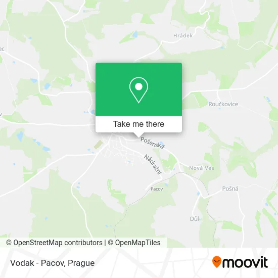 Карта Vodak - Pacov