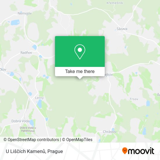 U Liščích Kamenů map