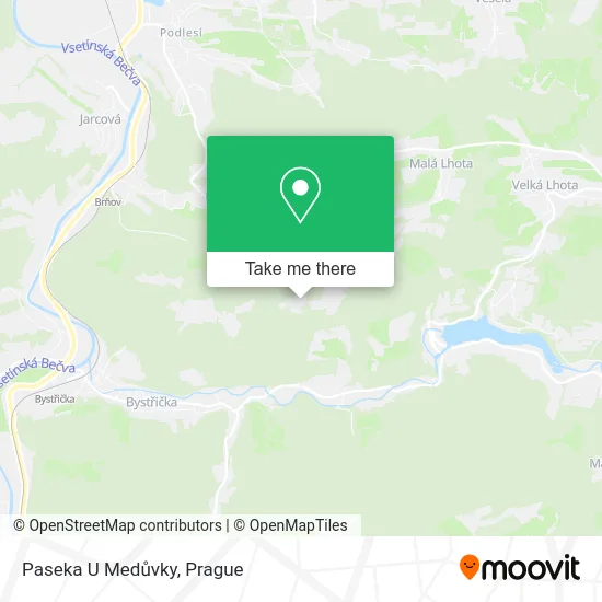 Карта Paseka U Medůvky