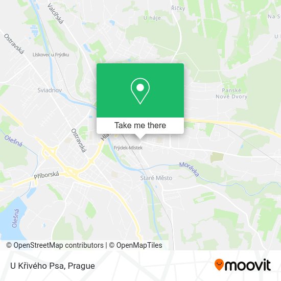 U Křivého Psa map