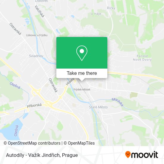 Autodíly - Važík Jindřich map