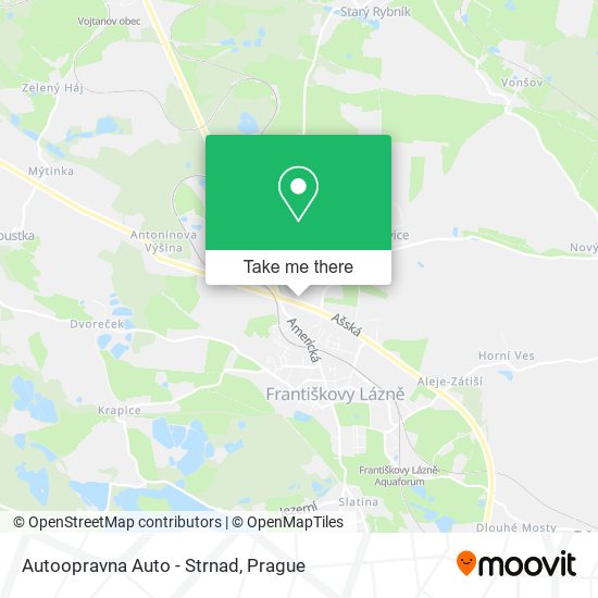 Карта Autoopravna Auto - Strnad