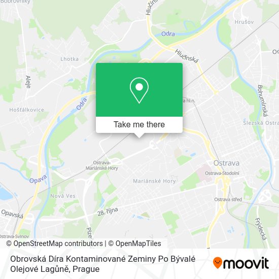 Obrovská Díra Kontaminované Zeminy Po Bývalé Olejové Lagůně map