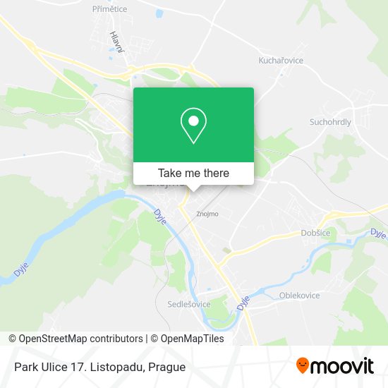 Park Ulice 17. Listopadu map