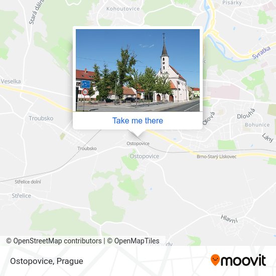 Ostopovice map