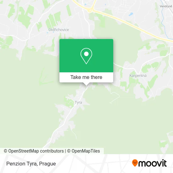 Карта Penzion Tyra