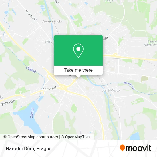 Карта Národní Dům