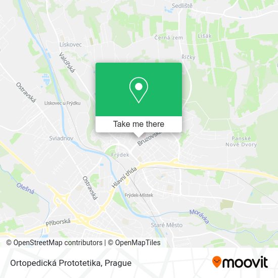 Ortopedická Prototetika map