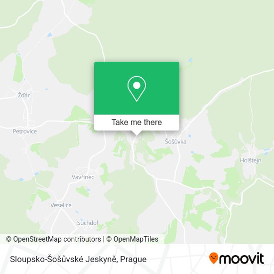 Sloupsko-Šošůvské Jeskyně map