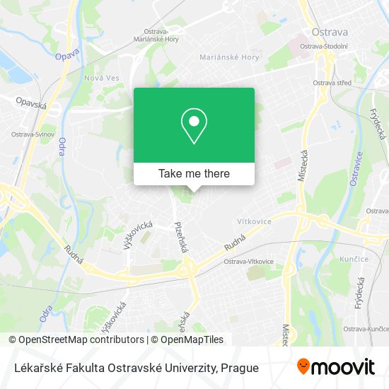 Lékařské Fakulta Ostravské Univerzity map
