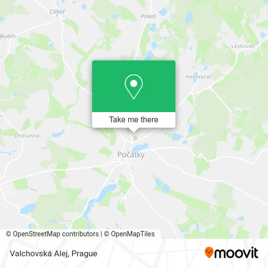 Карта Valchovská Alej