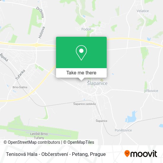 Tenisová Hala - Občerstvení - Petang map