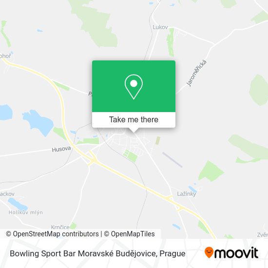 Bowling Sport Bar Moravské Budějovice map