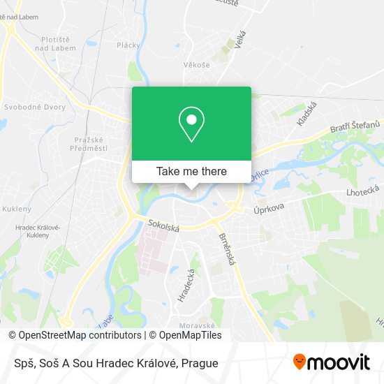 Spš, Soš A Sou Hradec Králové map