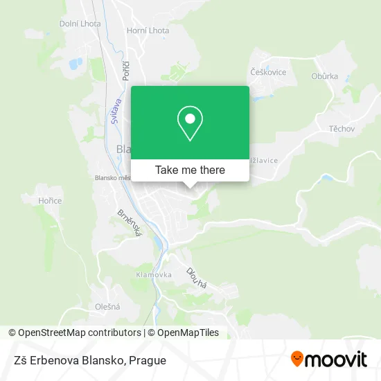 Карта Zš Erbenova Blansko